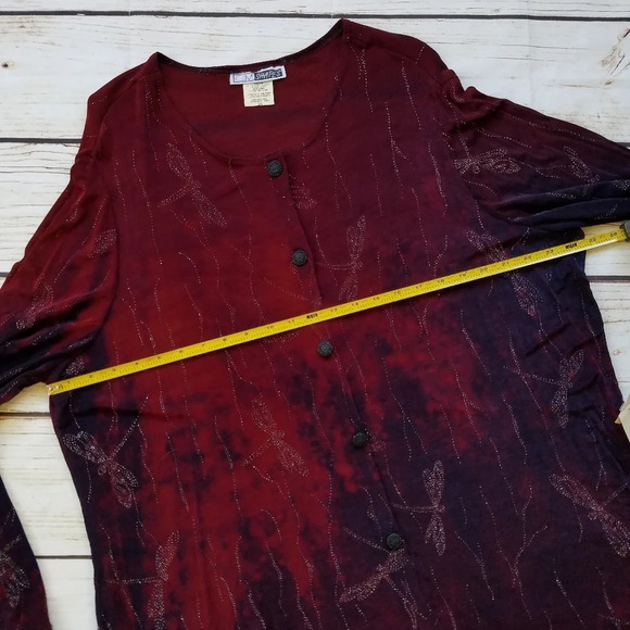 Vintage CM Shapes NWT Deadstock Dragonfly Blouse - Picture 8 of 11